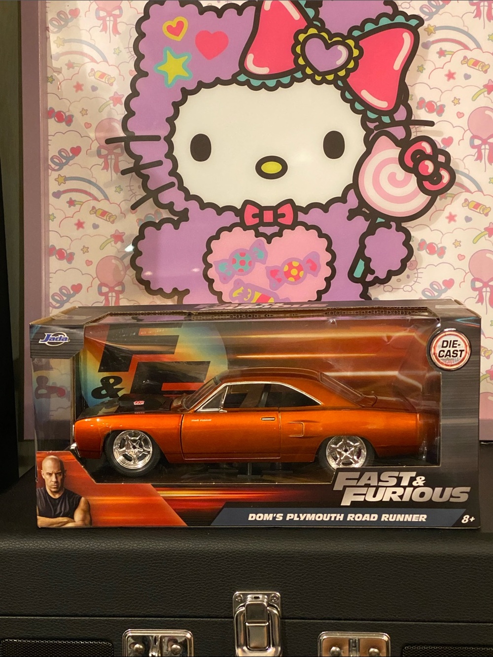 NIB 1:24 Fast & Furious Dom’s Orange Plymouth Road Runner Die-Cast Car 🧡🖤